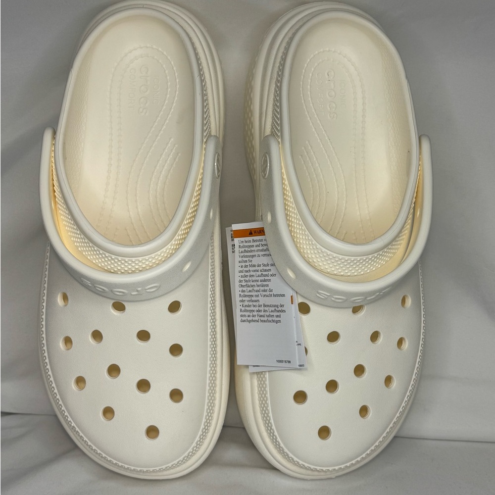 CROCS Stomp Clogs - Chalk size w11/m9